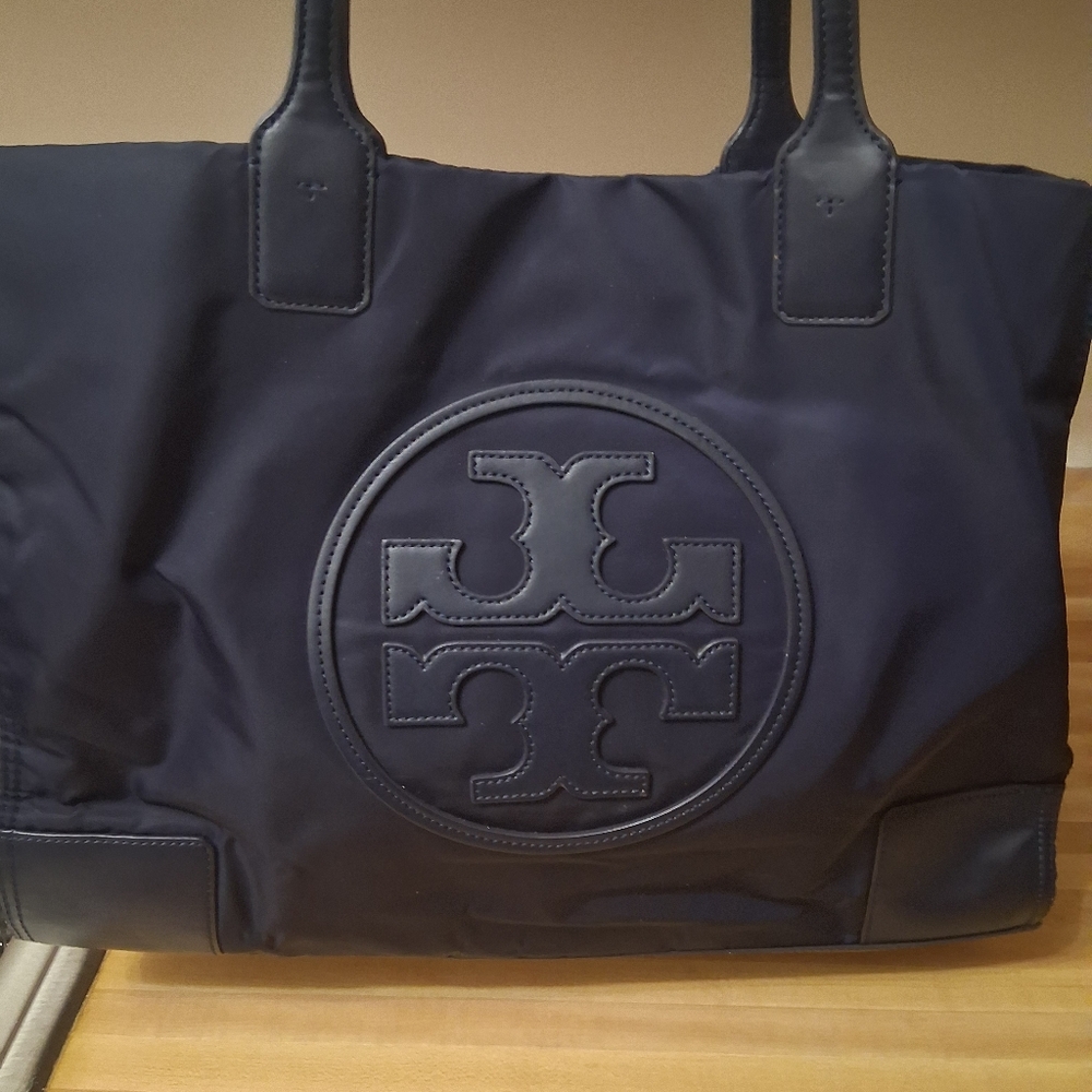 Tory Burch Navy Blue Tote Bag